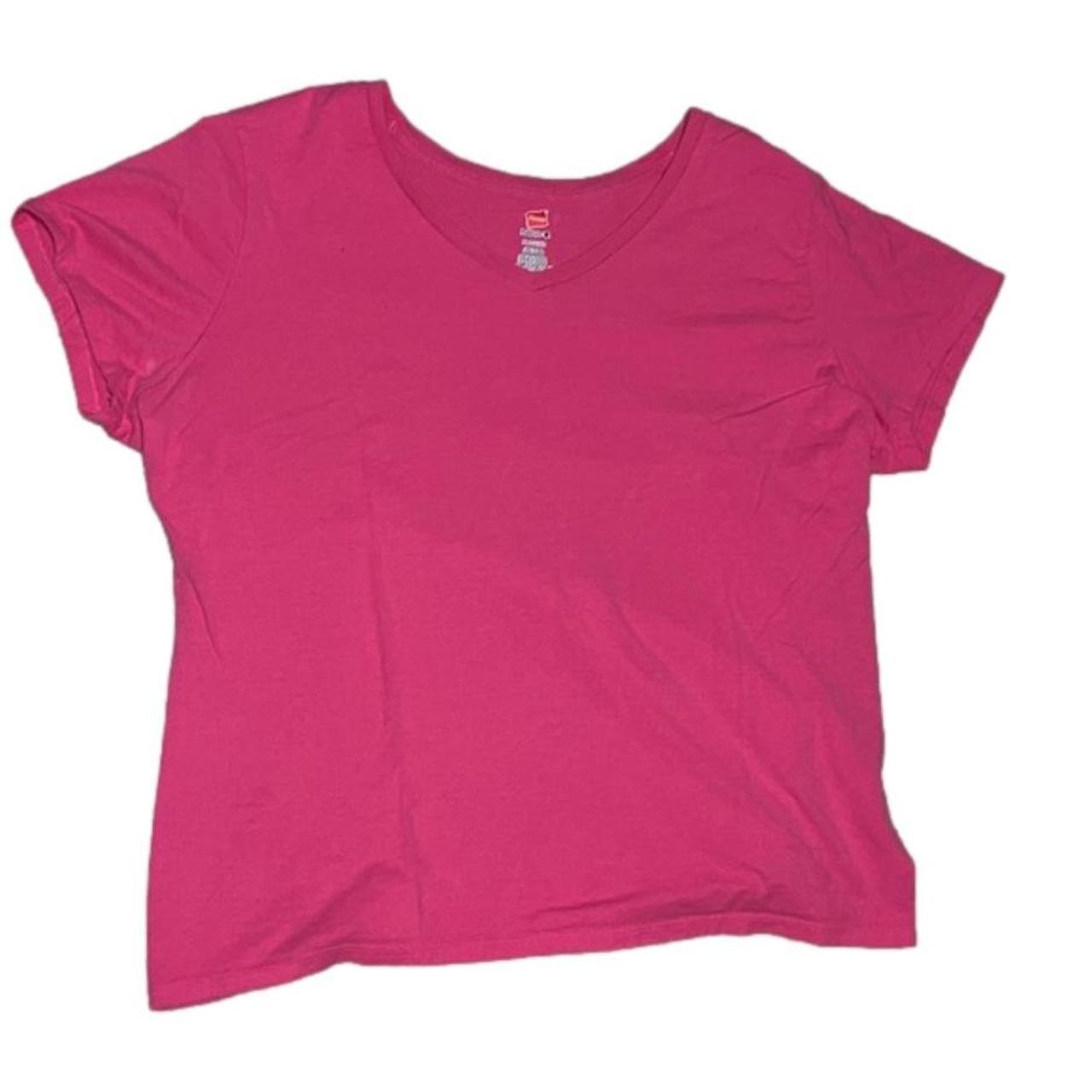 Hanes Women's Pink Tshirt Depop