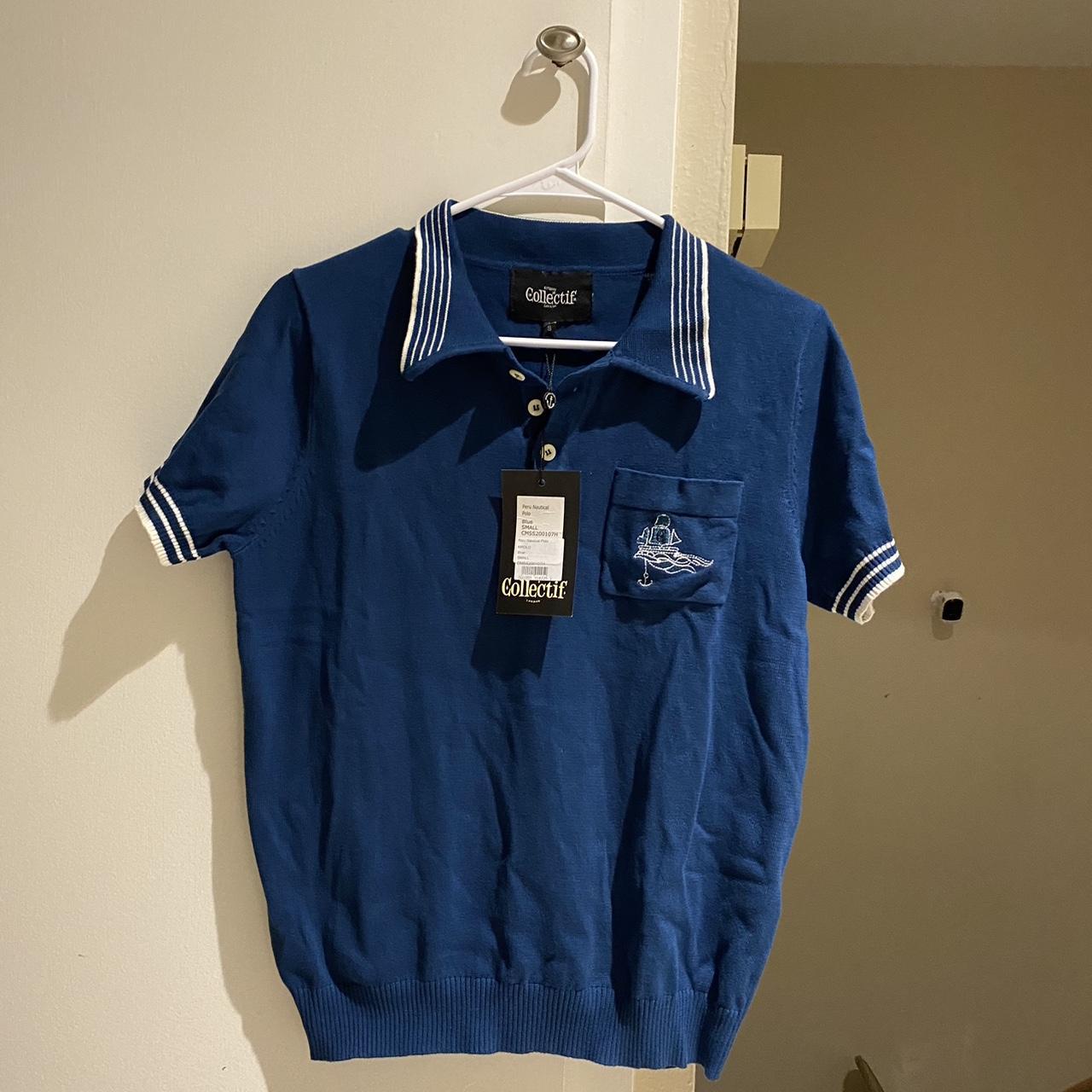 NWT collectif men’s polo shirt Color is blue, the... - Depop