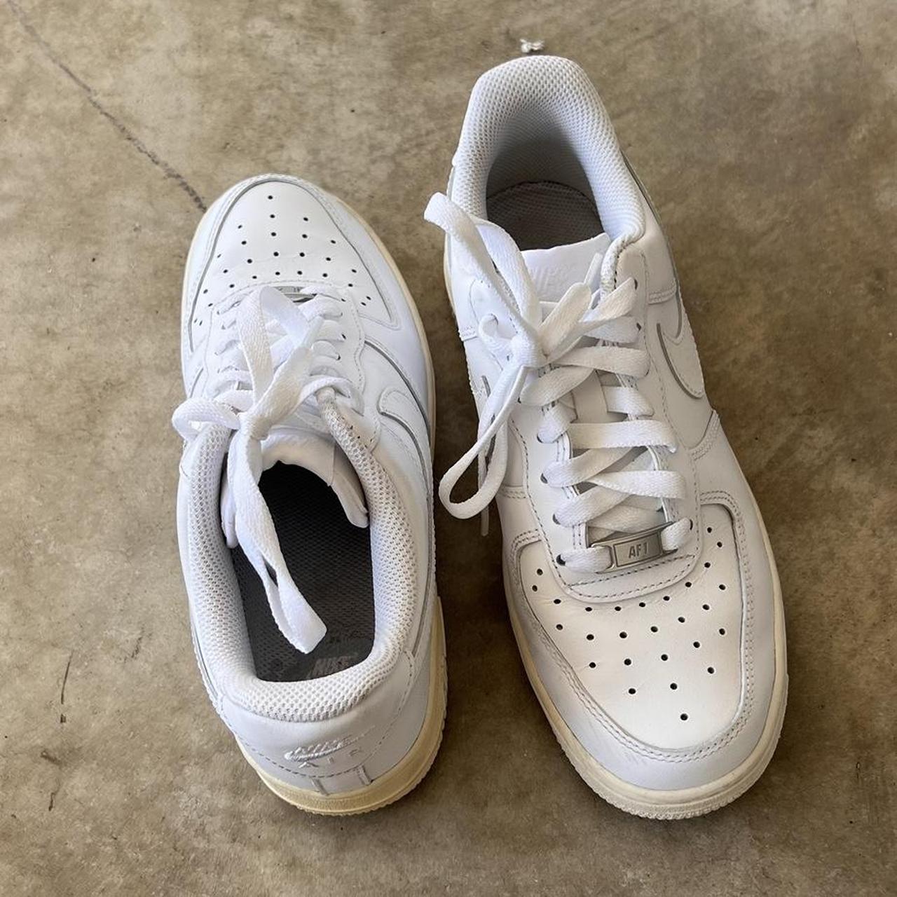 Gently used white Nike airforces - Depop