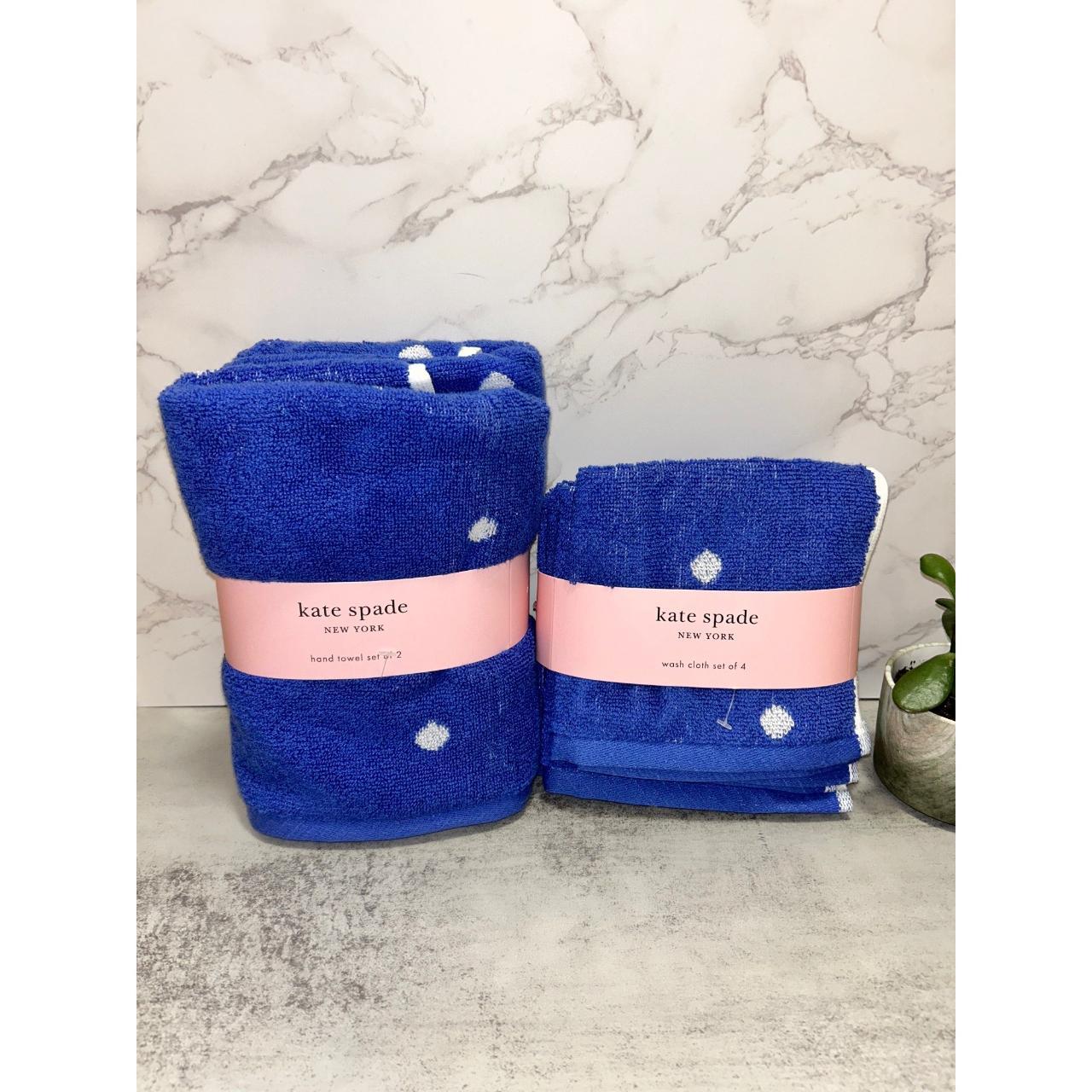 Kate spade jewel blue 7 piece towel set outlet