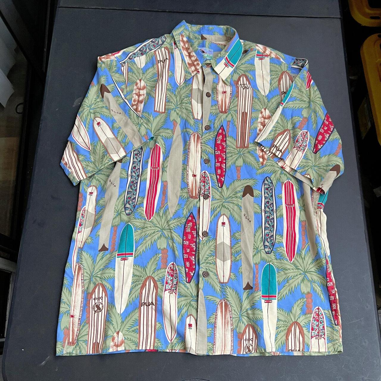 Vintage Reyn Spooner Hawaiian Aloha Shirt Medium... - Depop