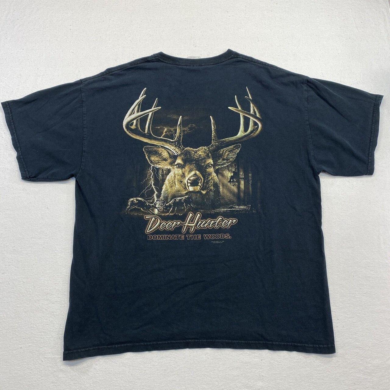 BUCK WEAR DEER HUNTER Double Sided Graphic Black... - Depop