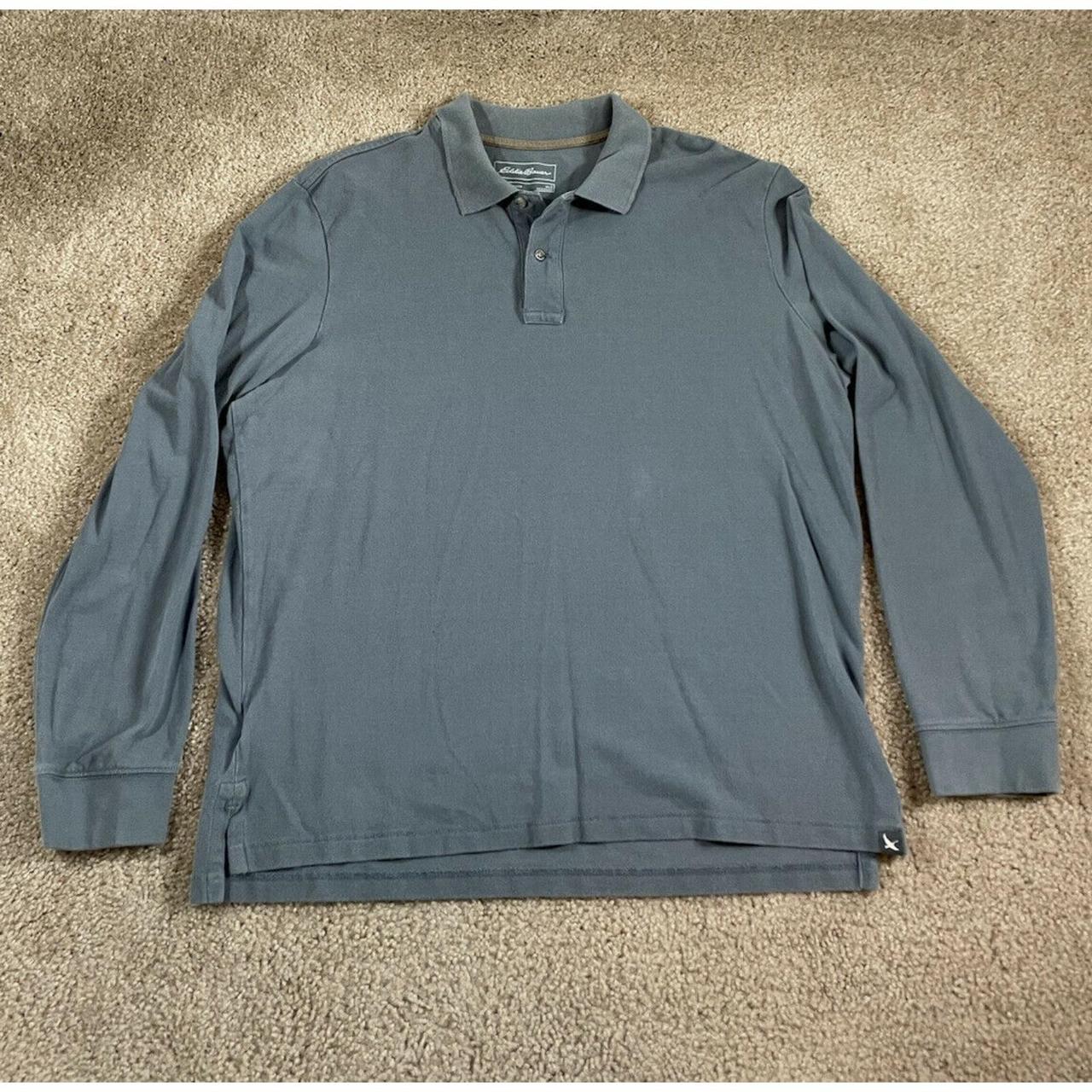 Eddie Bauer 1/4 Button Long Sleeve Polo Outdoors L... - Depop