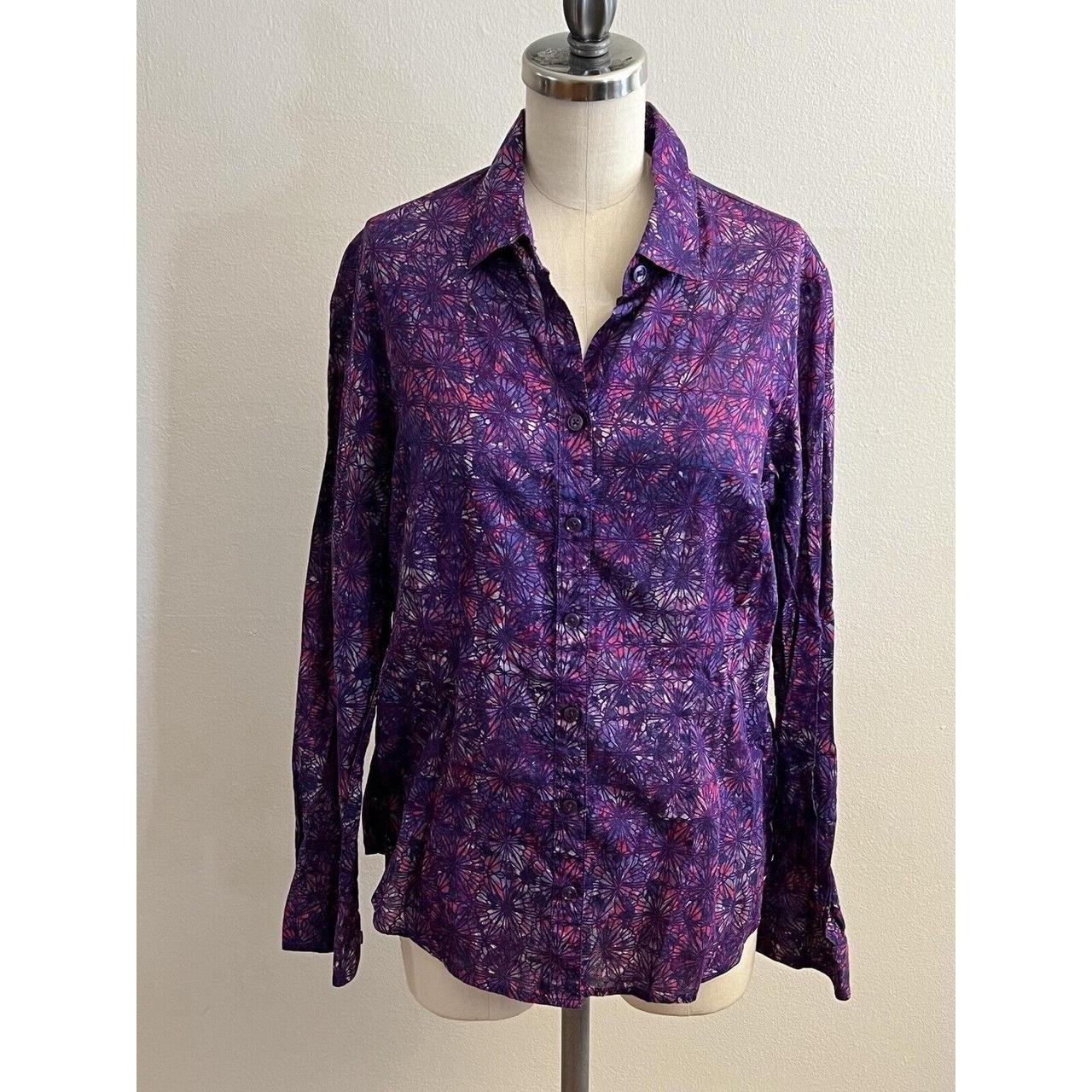 Coldwater Creek Women S Purple Blouse Depop