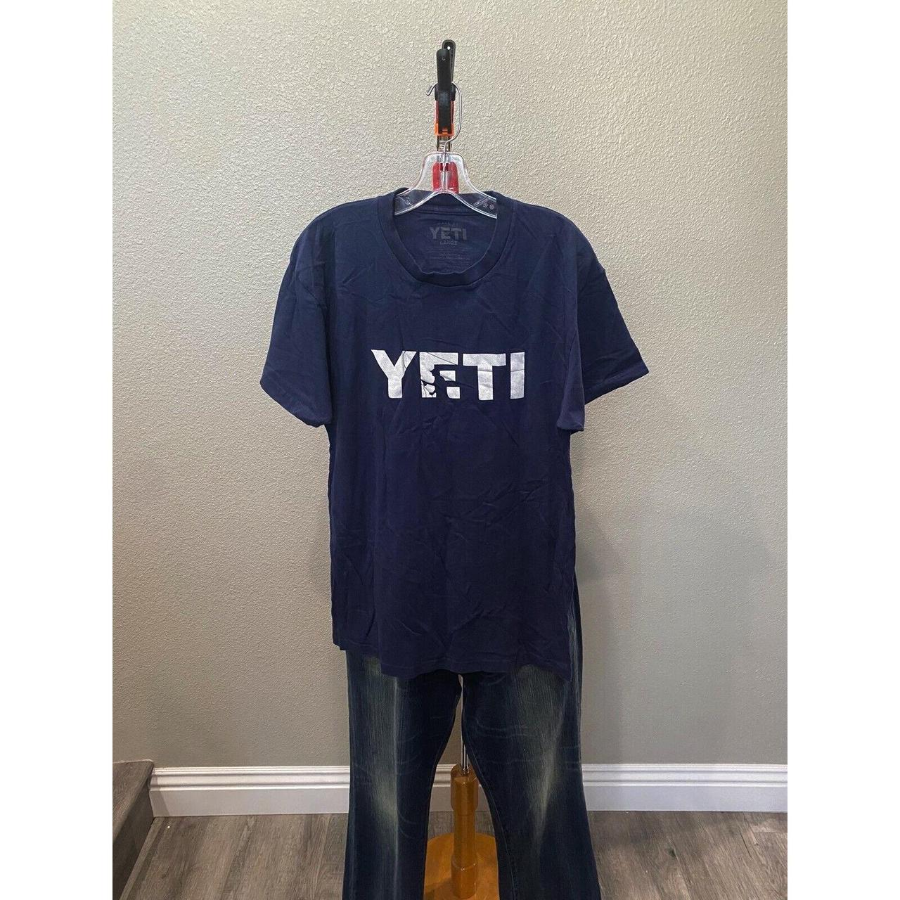Yeti Fishing Logo TEE T SHIRT Large L Size L DM... Depop