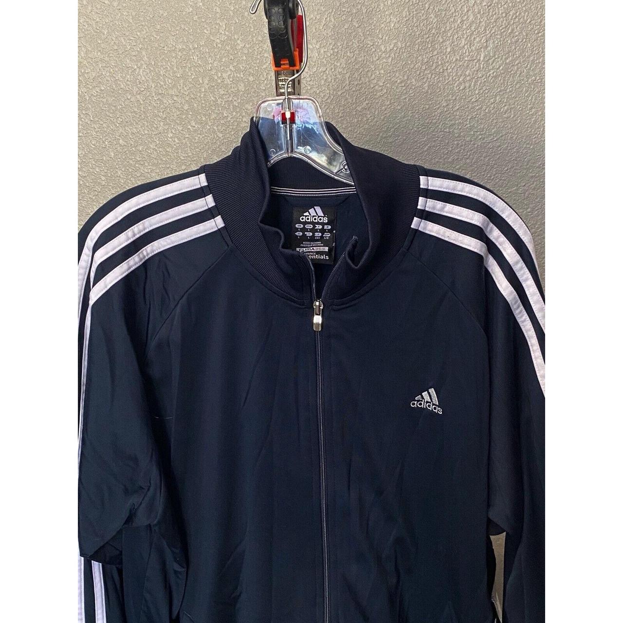 Adidas Men's White and Blue Jumper | Depop