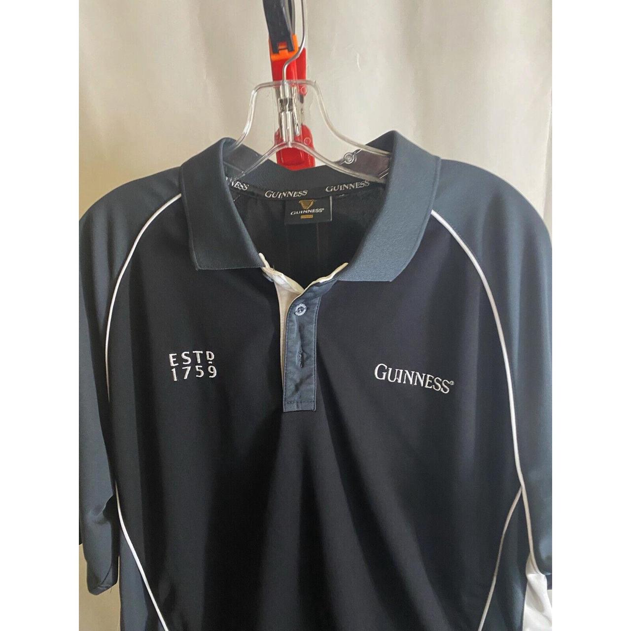 Guinness Poly Embroidered Polo Shirt Xl Extra Depop