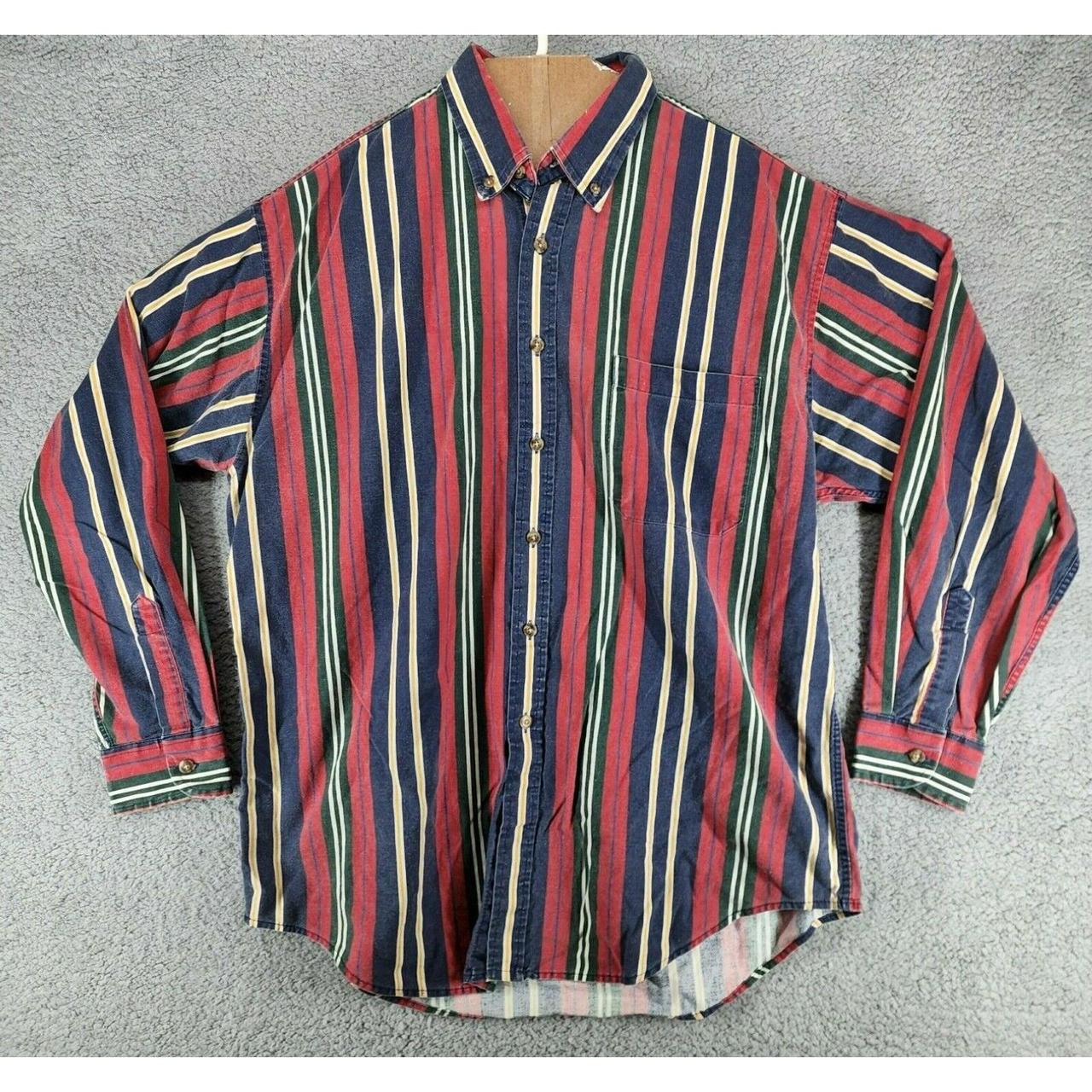 Vintage Ellery & Gordon Shirt Mens Large Striped... - Depop