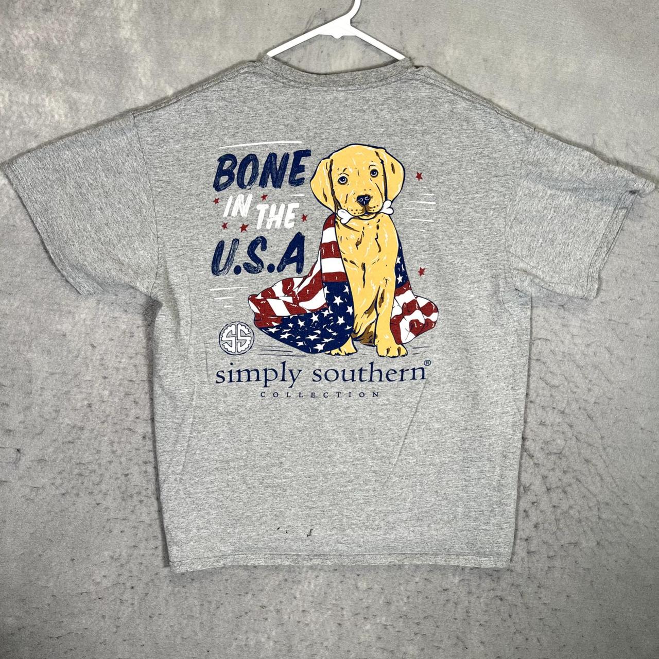 A1 SIMPLY SOUTHERN BONE IN THE USA DOG PUPPY SHIRT... Depop