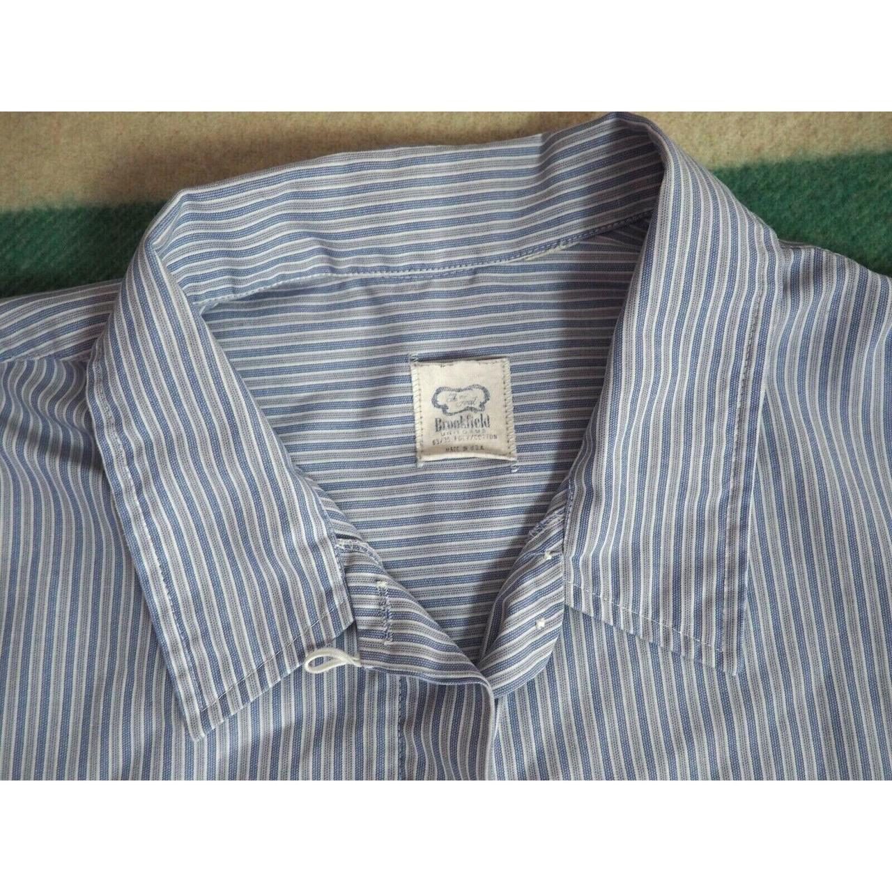 VTG 60S BROOKFIELD UNIFORMS PINSTRIPE LOOP COLLAR... Depop