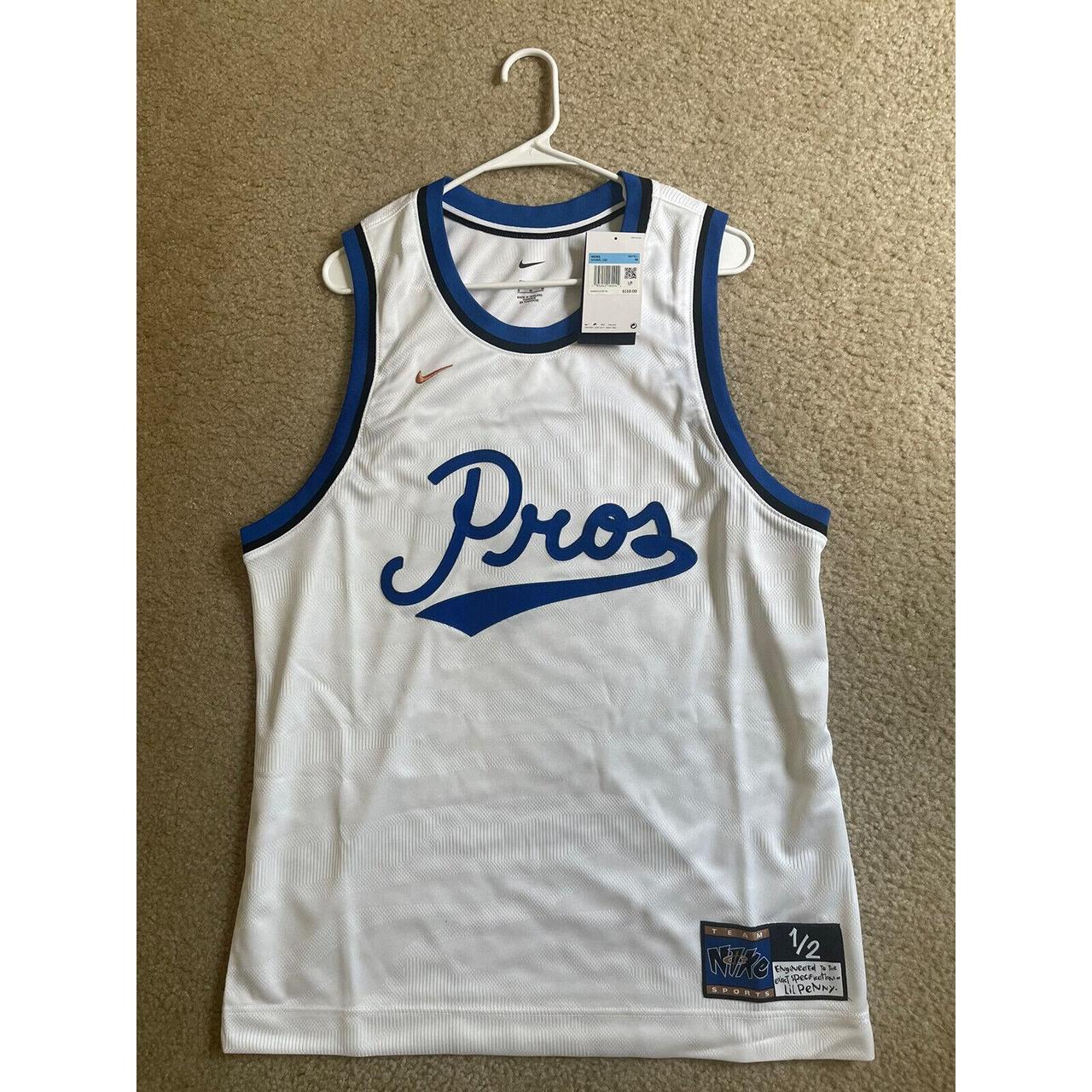 Authentic Nike Pros Lil Penny 1/2 Cent Jersey White DA5991-100 Men Size  Large