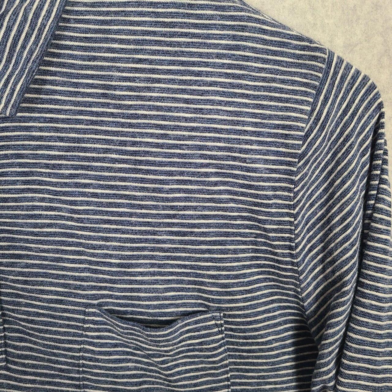 FAHERTY MENS POLO SHIRT HEATHER BLUE STRIPED LONG... Depop