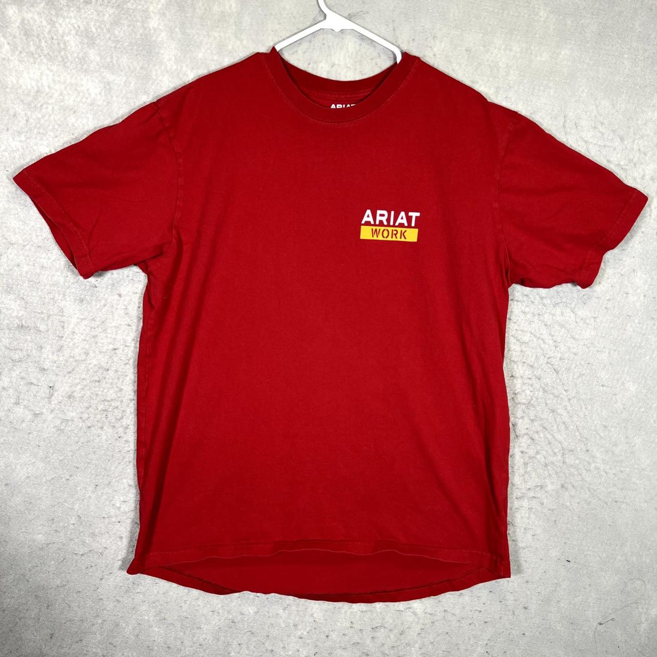 Ariat Men's Red T-shirt | Depop