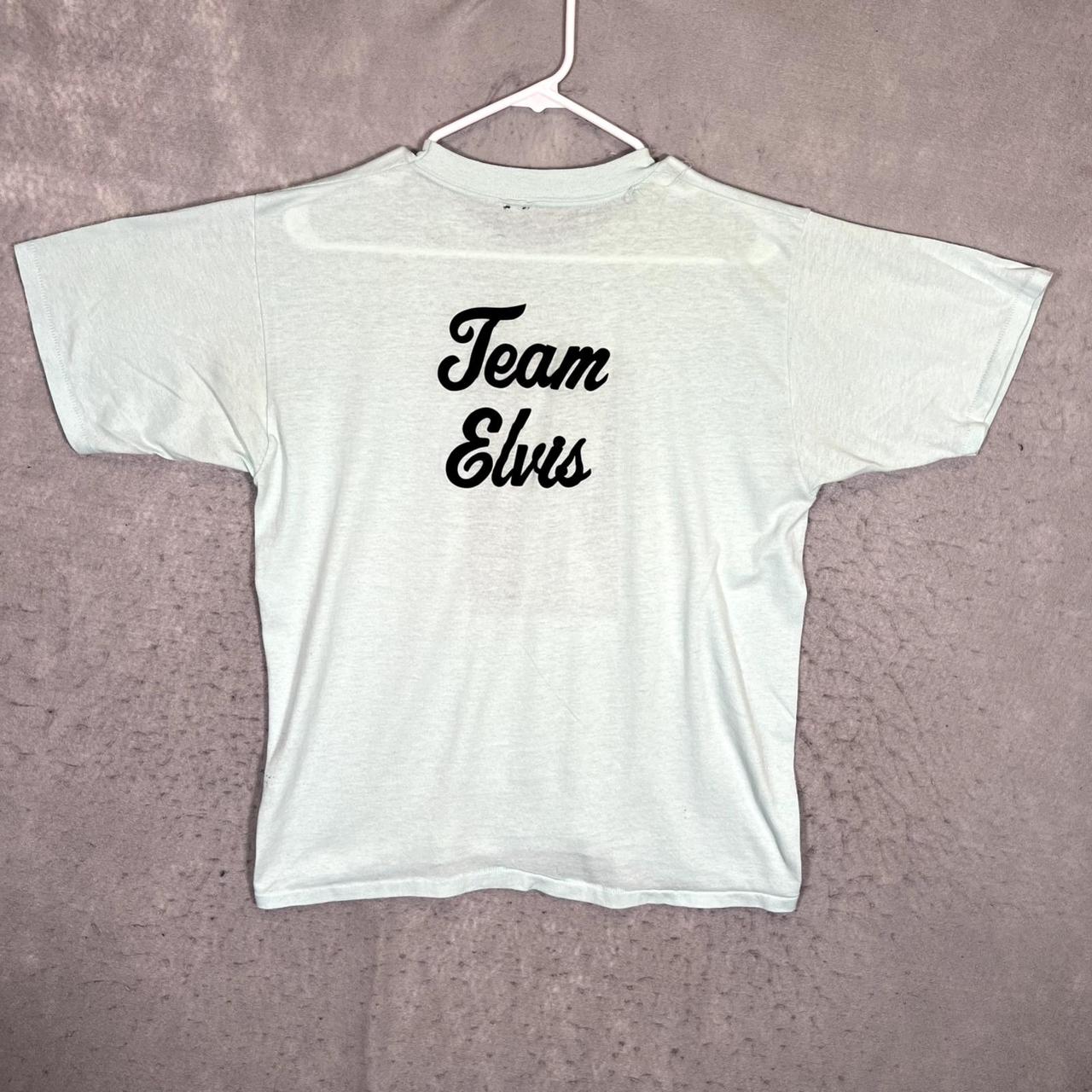 A1 VINTAGE 90S ELVIS FAN CLUB TEAM ELVIS SHIRT ADULT... Depop