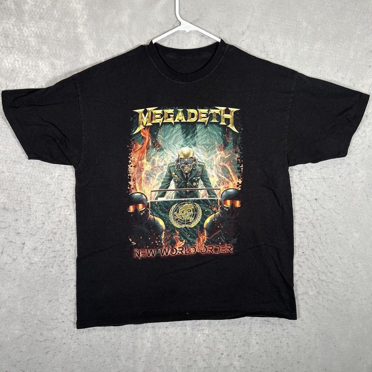 A1 MEGADETH NEW WORLD ORDER BAND TOUR T SHIRT ADULT... - Depop