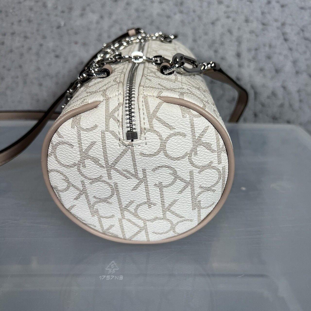 Calvin Klein Saffiano Domed Chain Crossbody - Depop