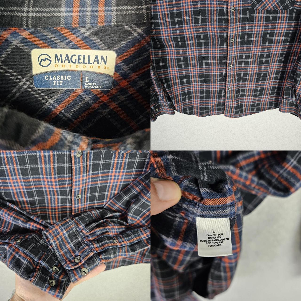 Magellan Outdoors Shirt Mens Large Gray Black - Depop