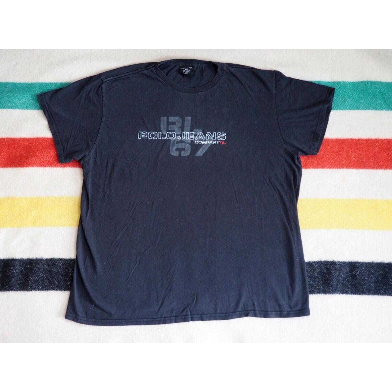 VTG 90S Y2K POLO JEANS RALPH LAUREN FADED BLACK LOGO... - Depop