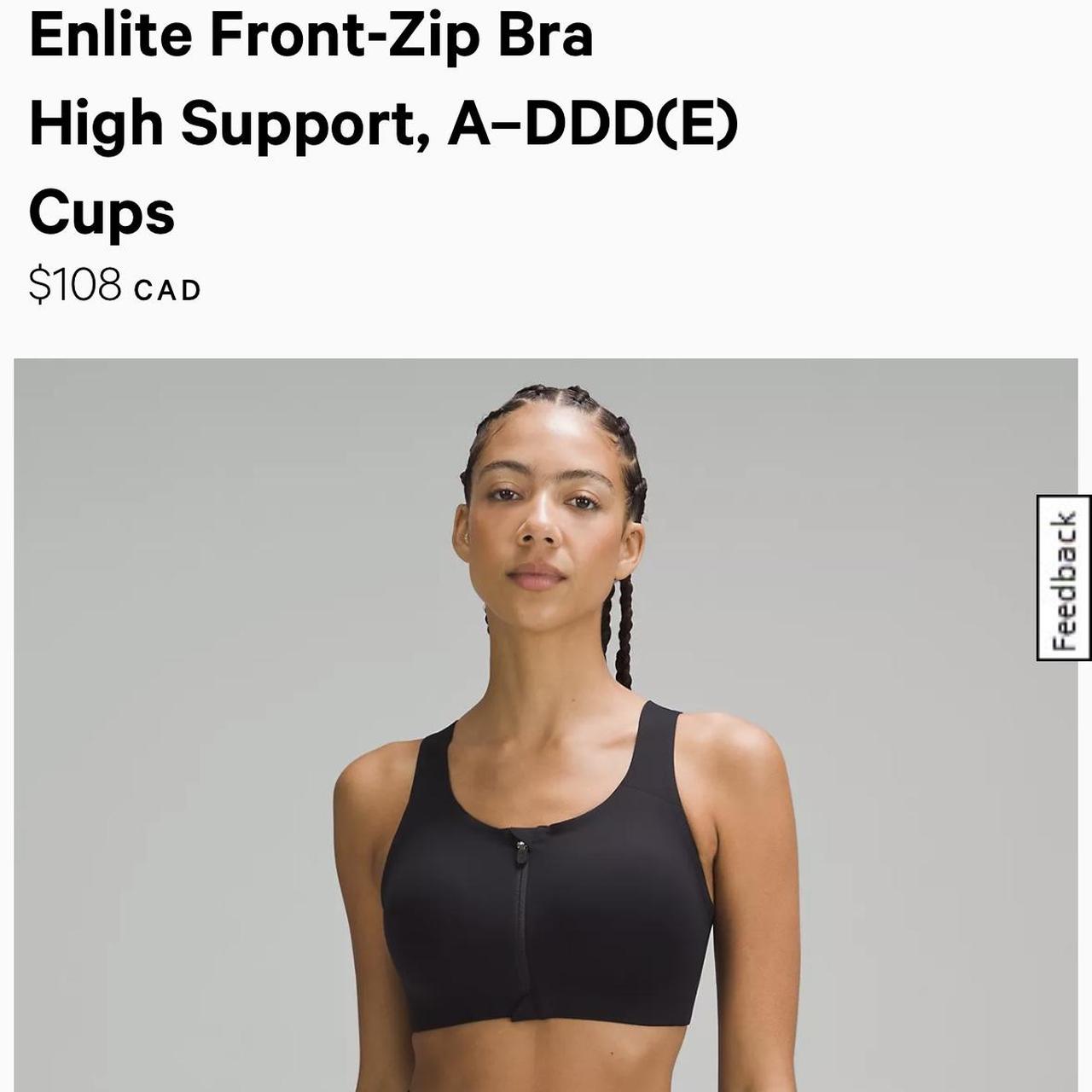 Enlite Front-Zip Bra High Support, A-DDD(E) Cups