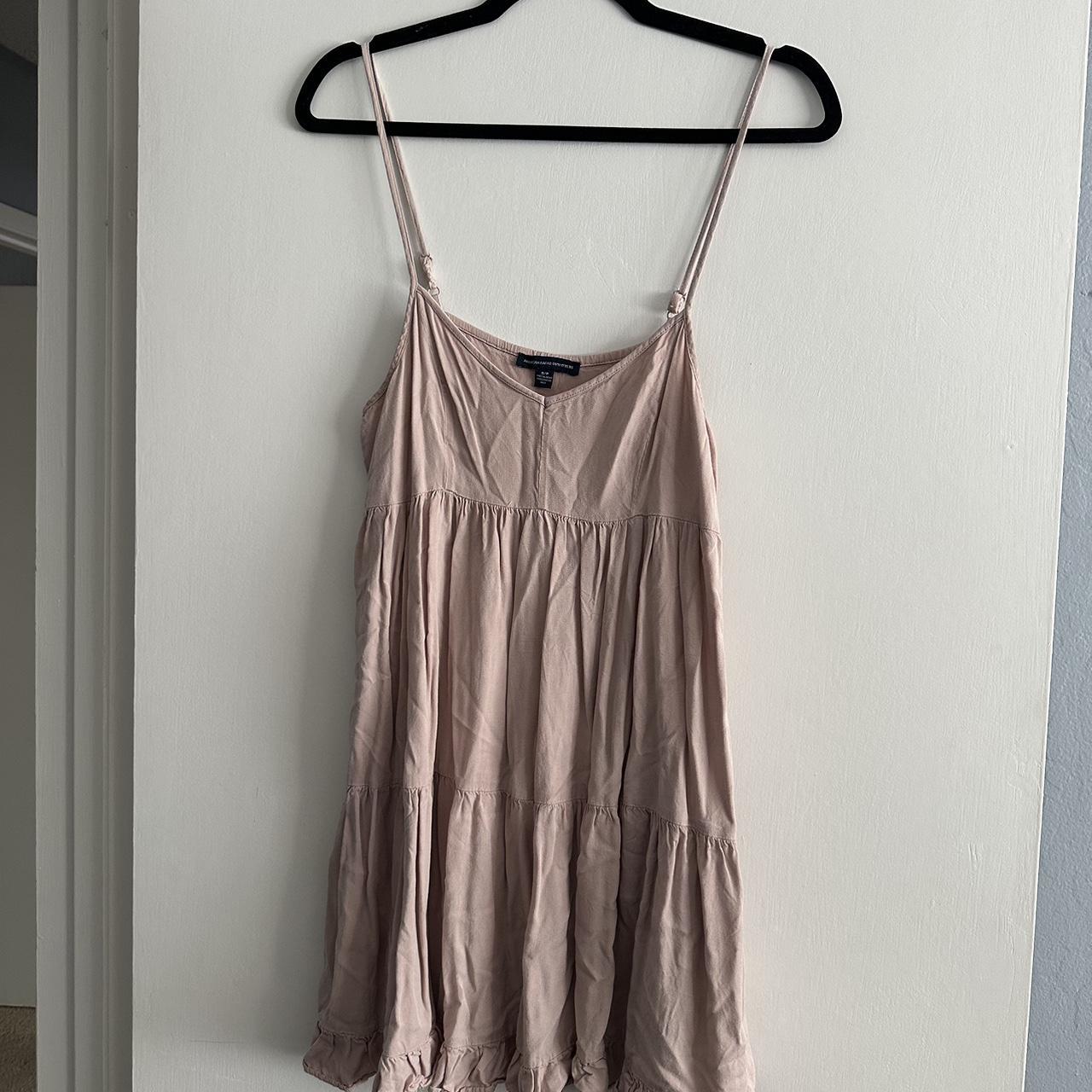 American Eagle pink mini summer dress size S - Depop