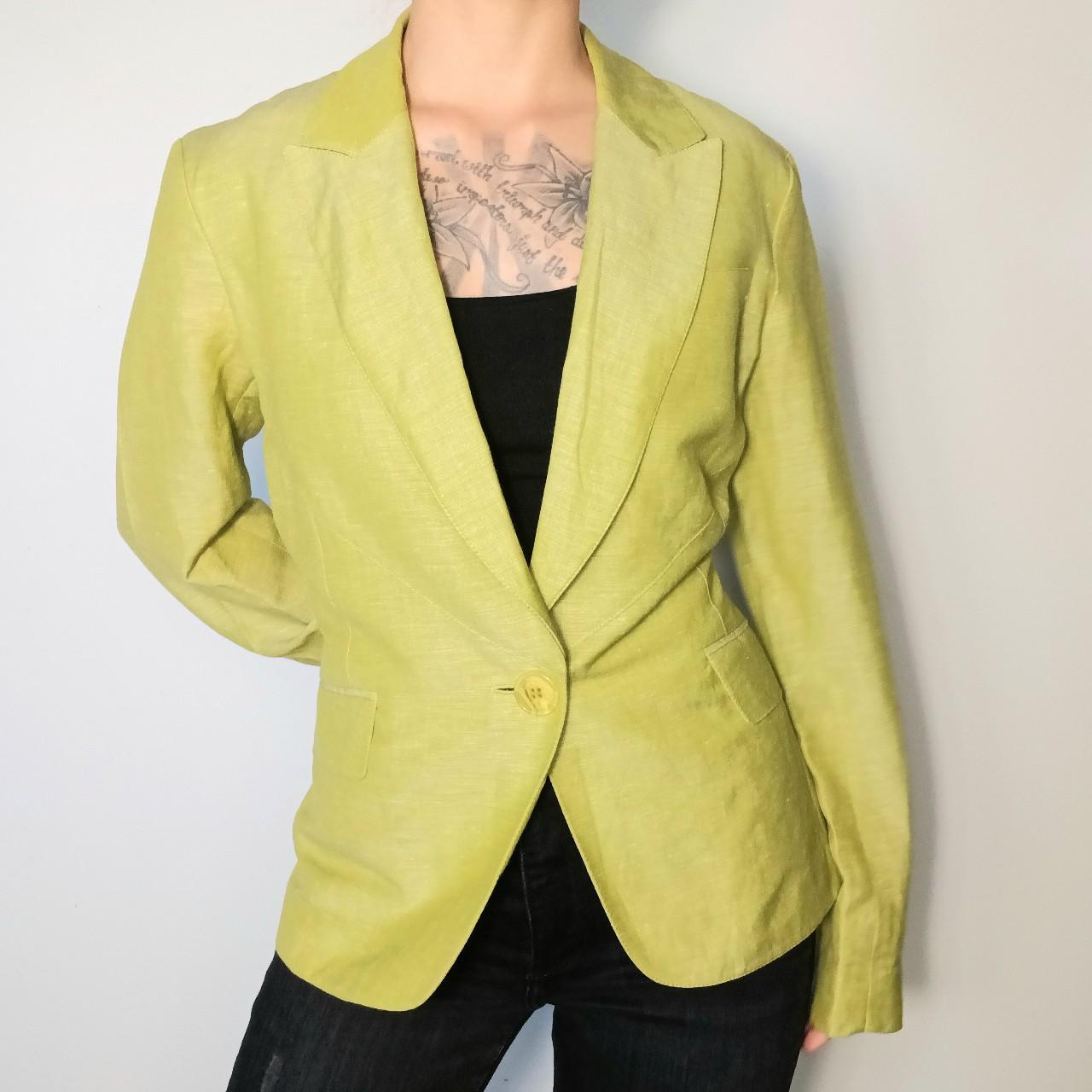 Lime green hotsell linen jacket