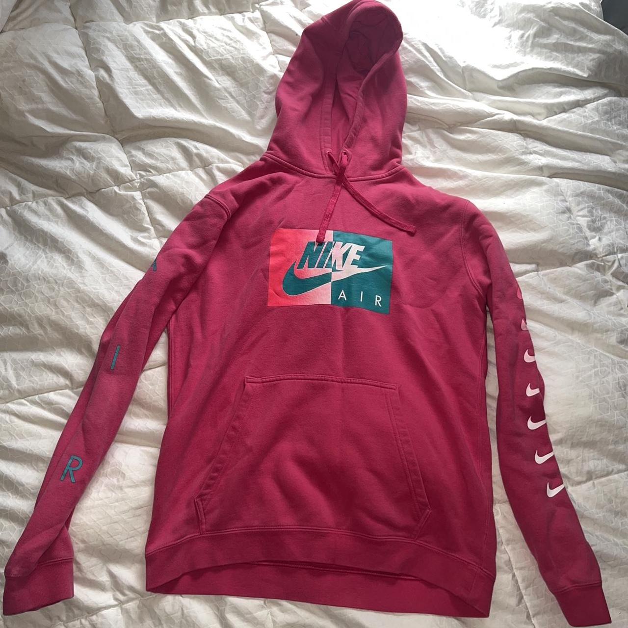 blue and pink nike hoodie