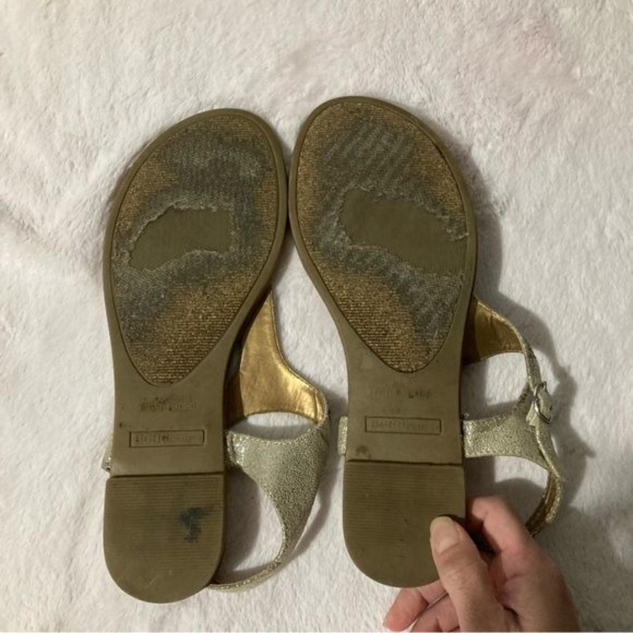 BCBGeneration Women’s Bejeweled T-Strap Thong Sandal... - Depop