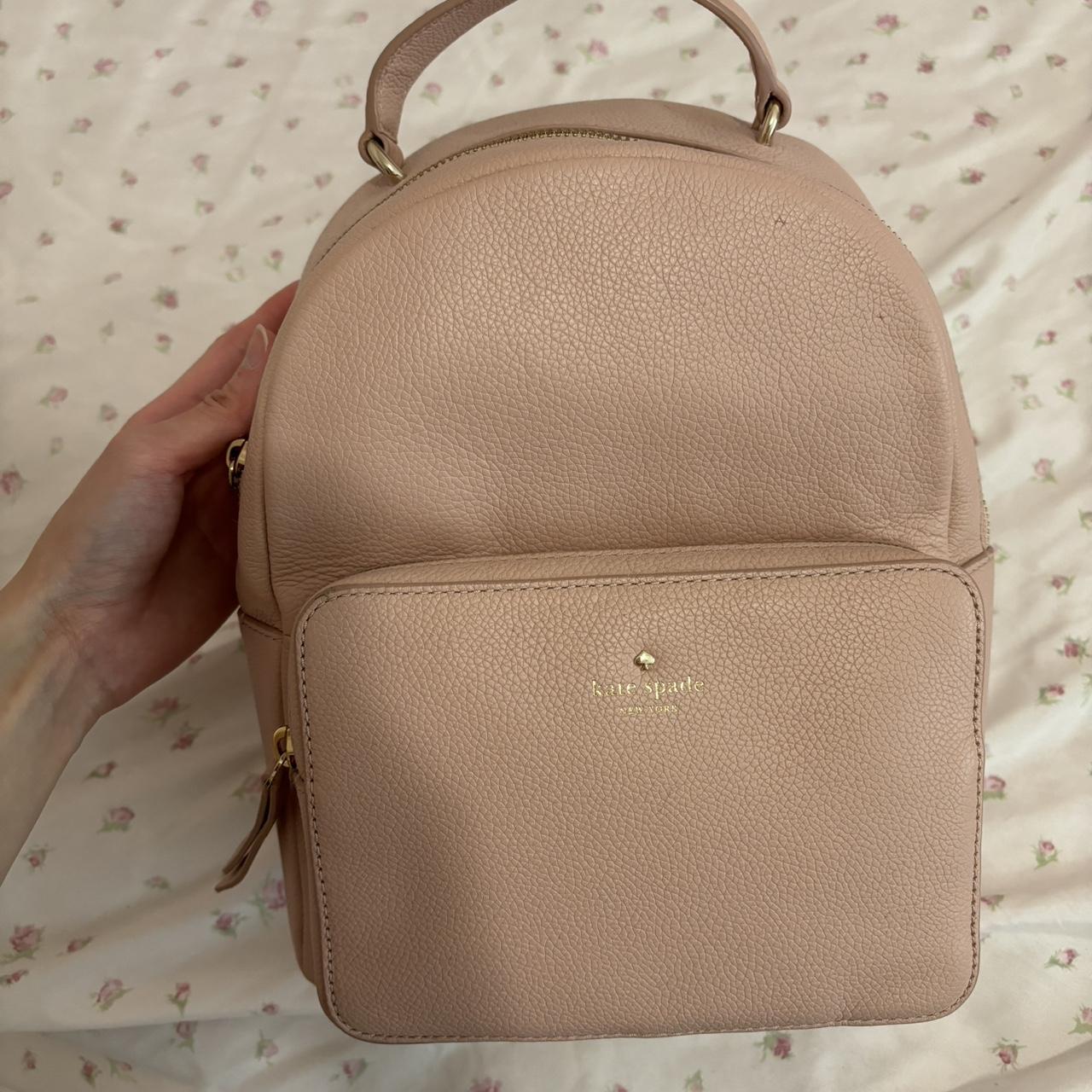 Kate spade tan backpack hotsell