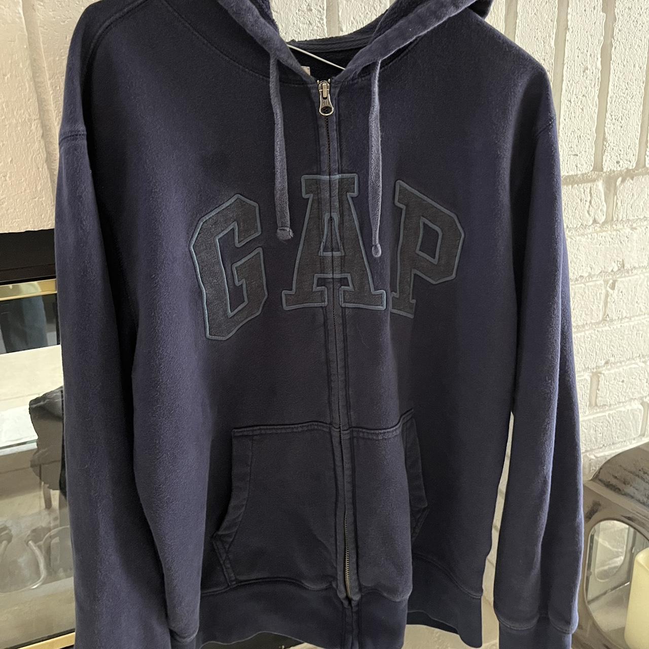 Men’s Large blue Gap zip up hoodie Depop
