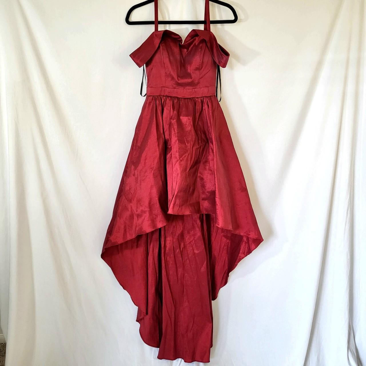 B darlin red 2025 high low dress