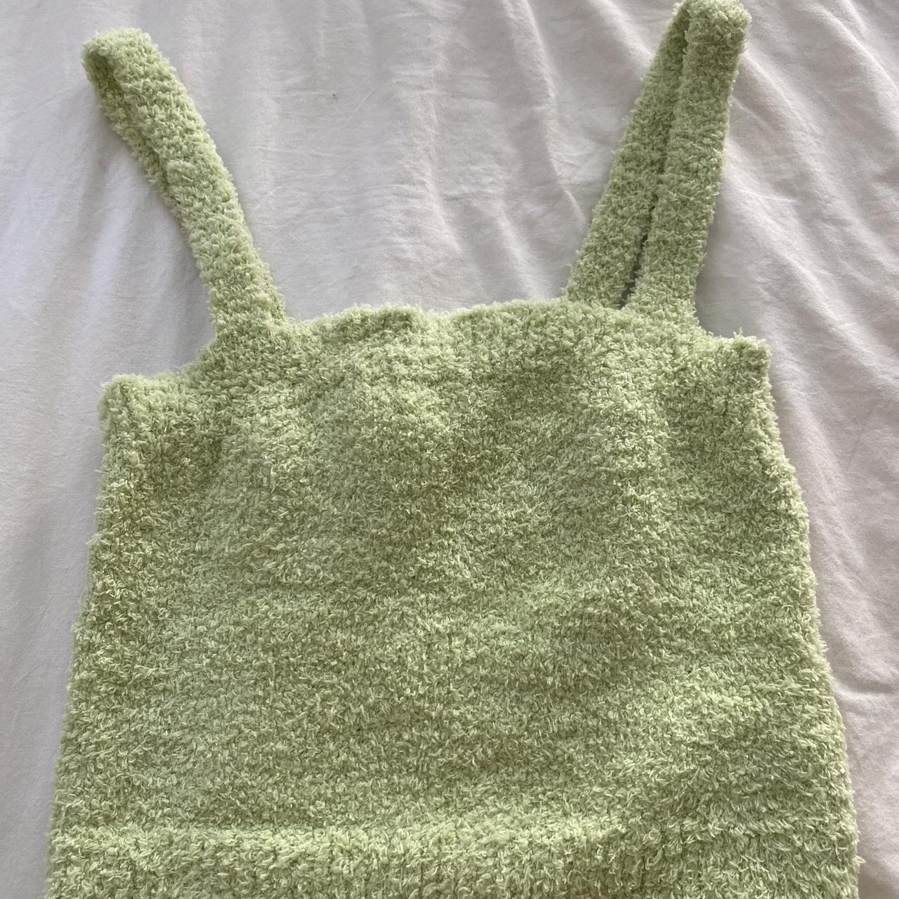 FOREVER 21 KNIT FLUFFY SOFT SET IN LIGHT GREEN #set... - Depop