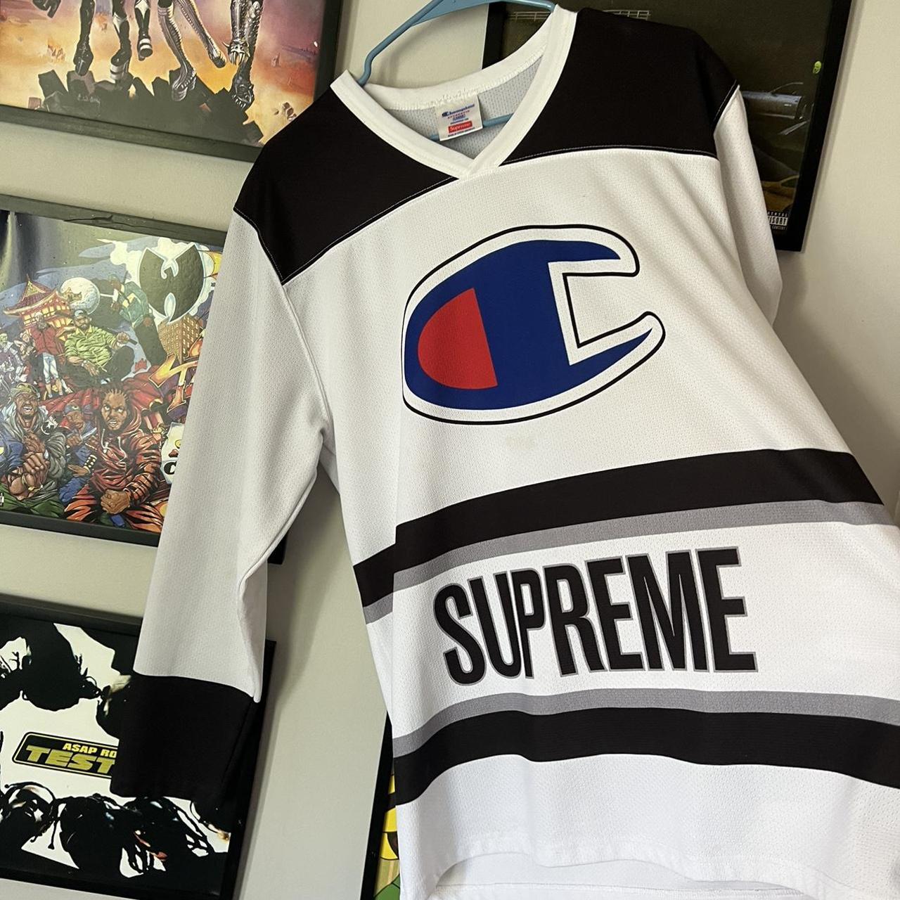 Supreme “freaky” hockey jersey - Condition 9/10 - Depop