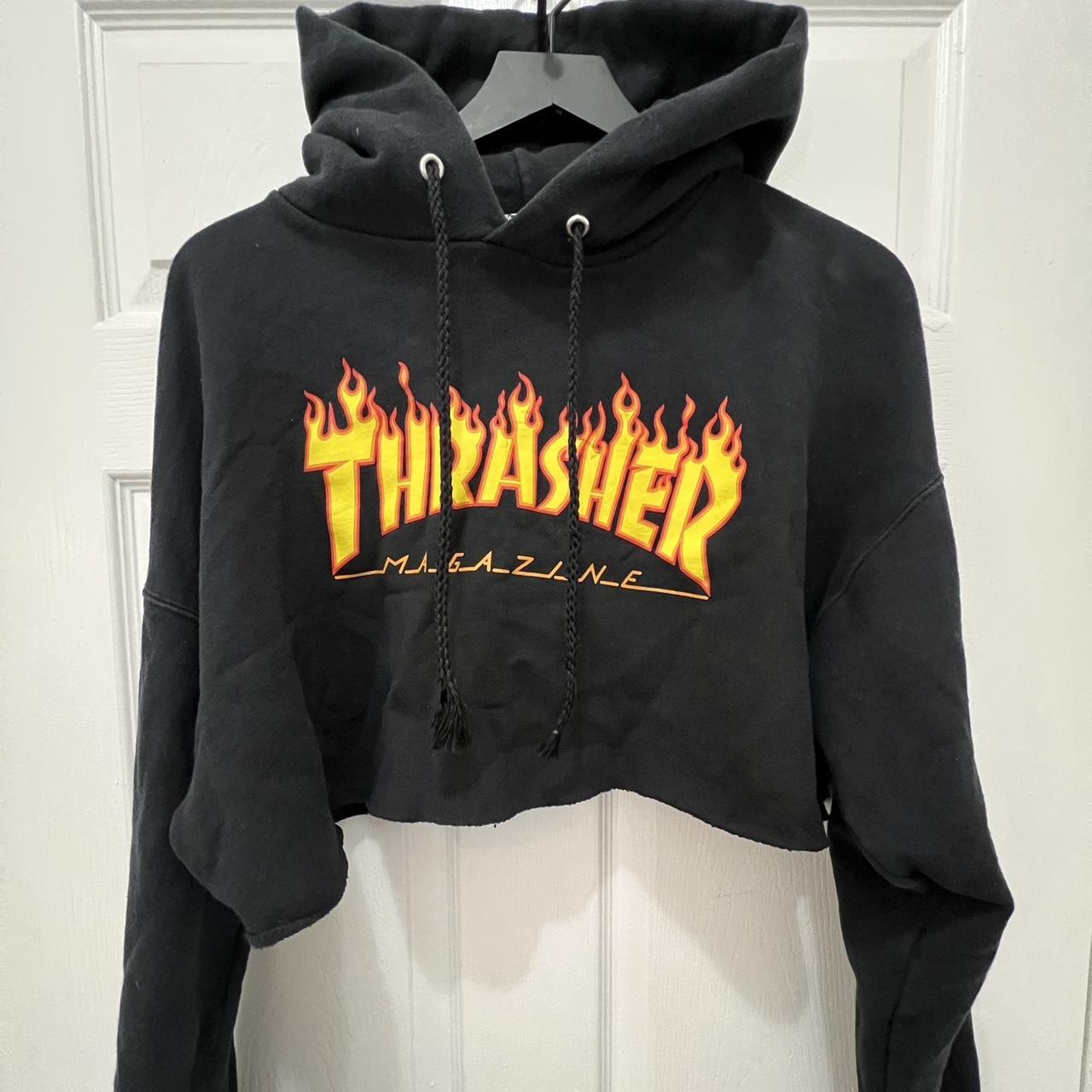 Thrasher hoodie hot sale crop top