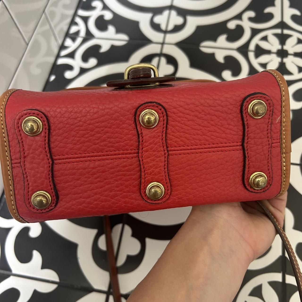 Dooney and Bourke Saffiano Small Shopper Purse Red - Depop