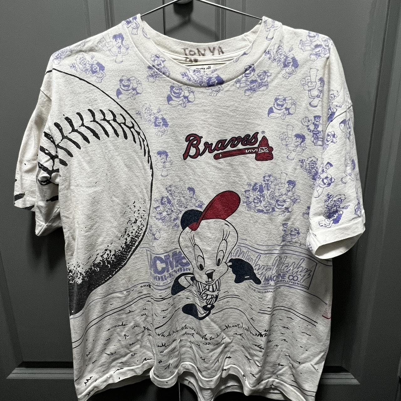 AOP Atlanta Braves Looney Tunes Fits a Large... - Depop