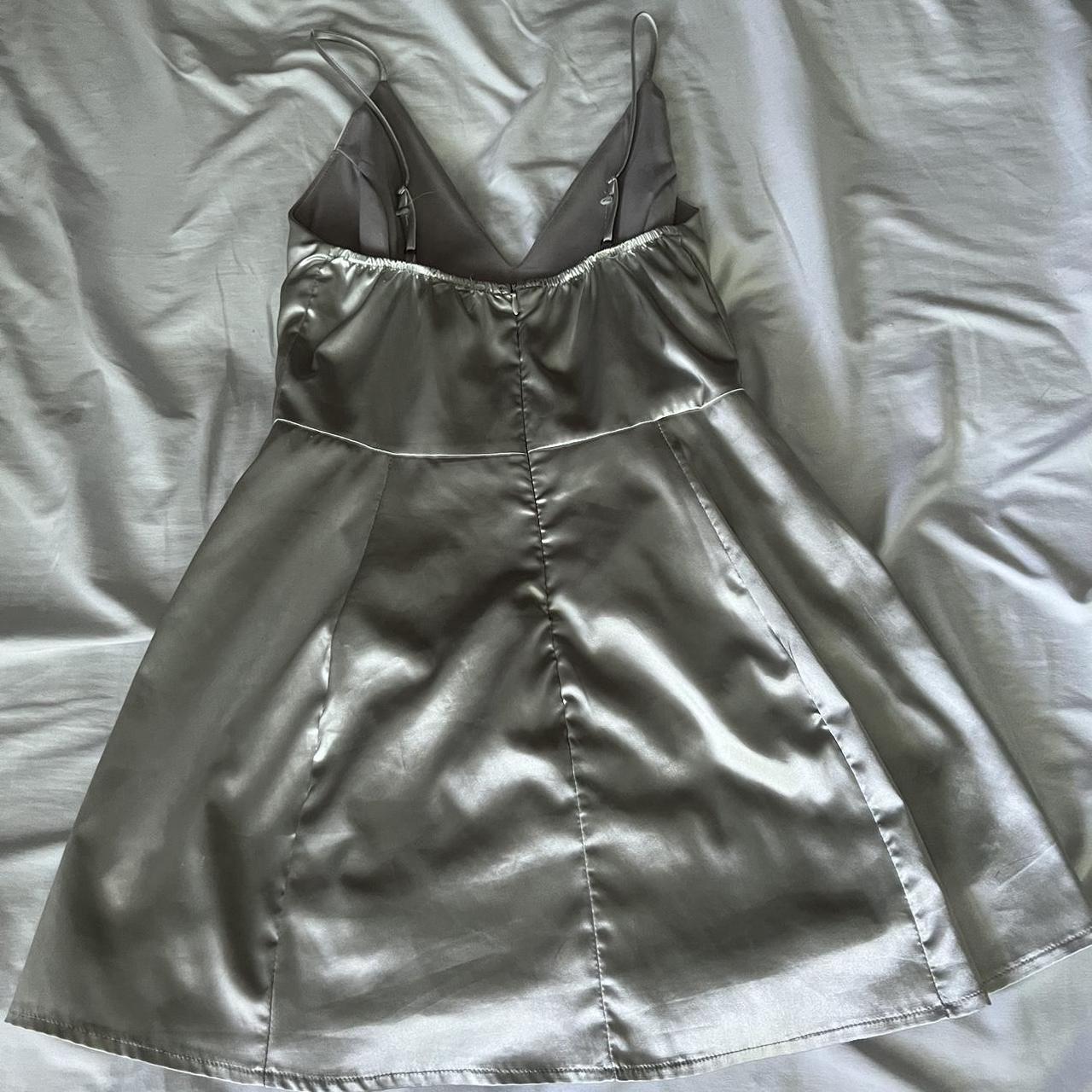 Lucy In the Sky Silver Cocktail Dress US Womens... Depop