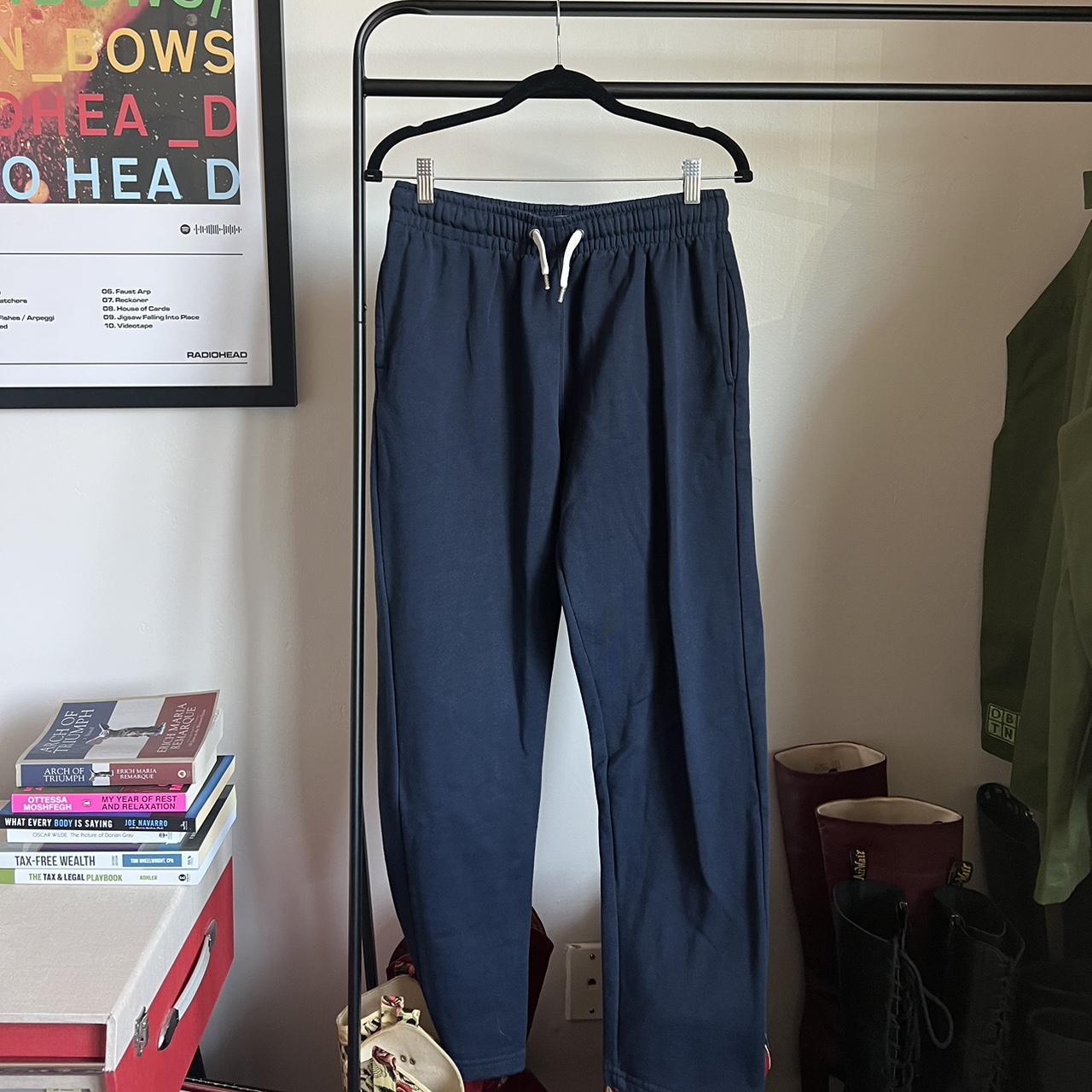 Navy Primark straight leg sweat pants Waist... Depop