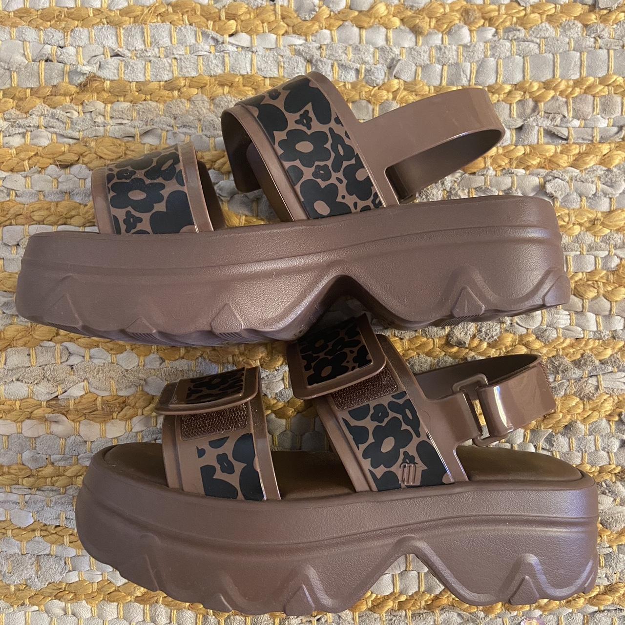 Gorgeous brown chunky Melissa sandals 🐻 Size... - Depop