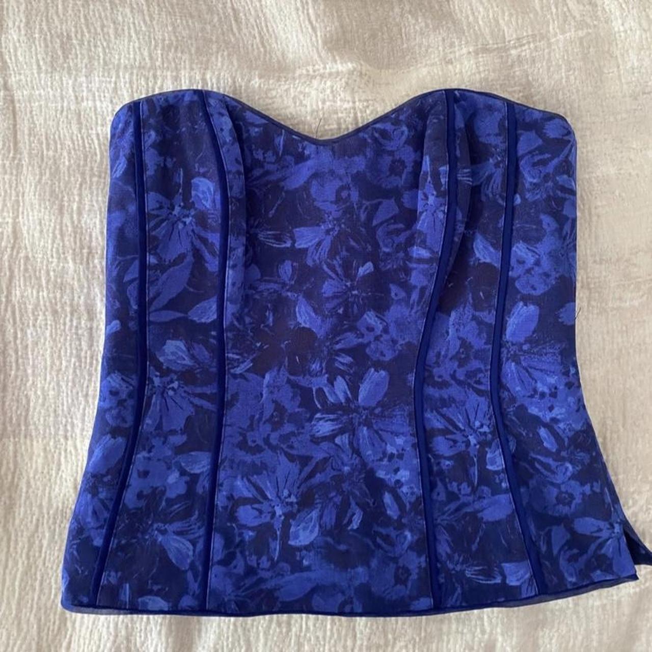 White House Black Market Floral Corset Women’s... Depop