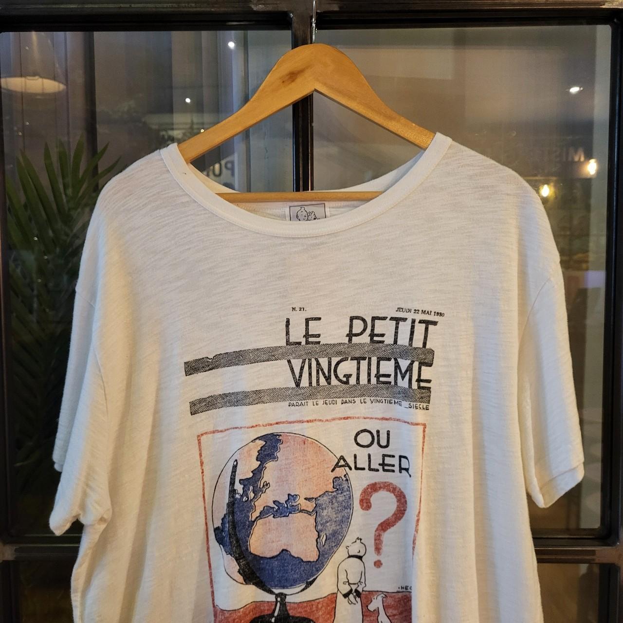 Vintage Retro White essential Tintin Le petit... - Depop