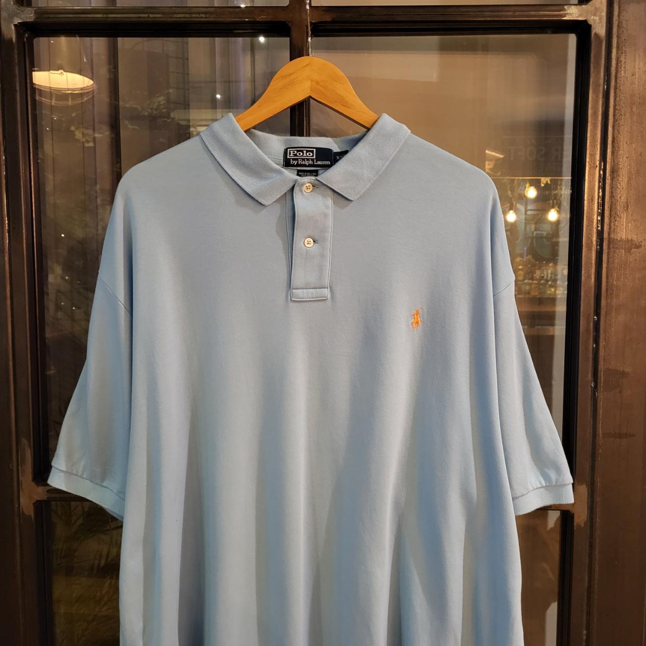 Mens Clothing Ralph Lauren Baby Blue Polo Shirt POL102 Vintage