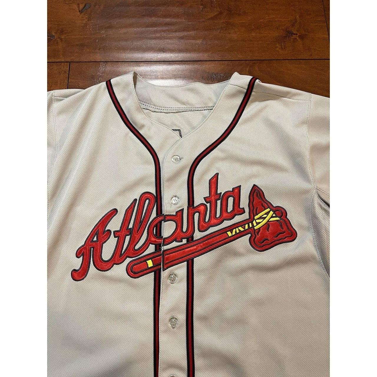 MAJESTIC Atlanta Braves Baseball T-Shirt Red Short - Depop