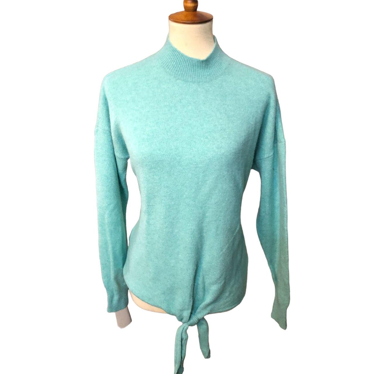 Turquoise turtleneck hot sale sweater women's