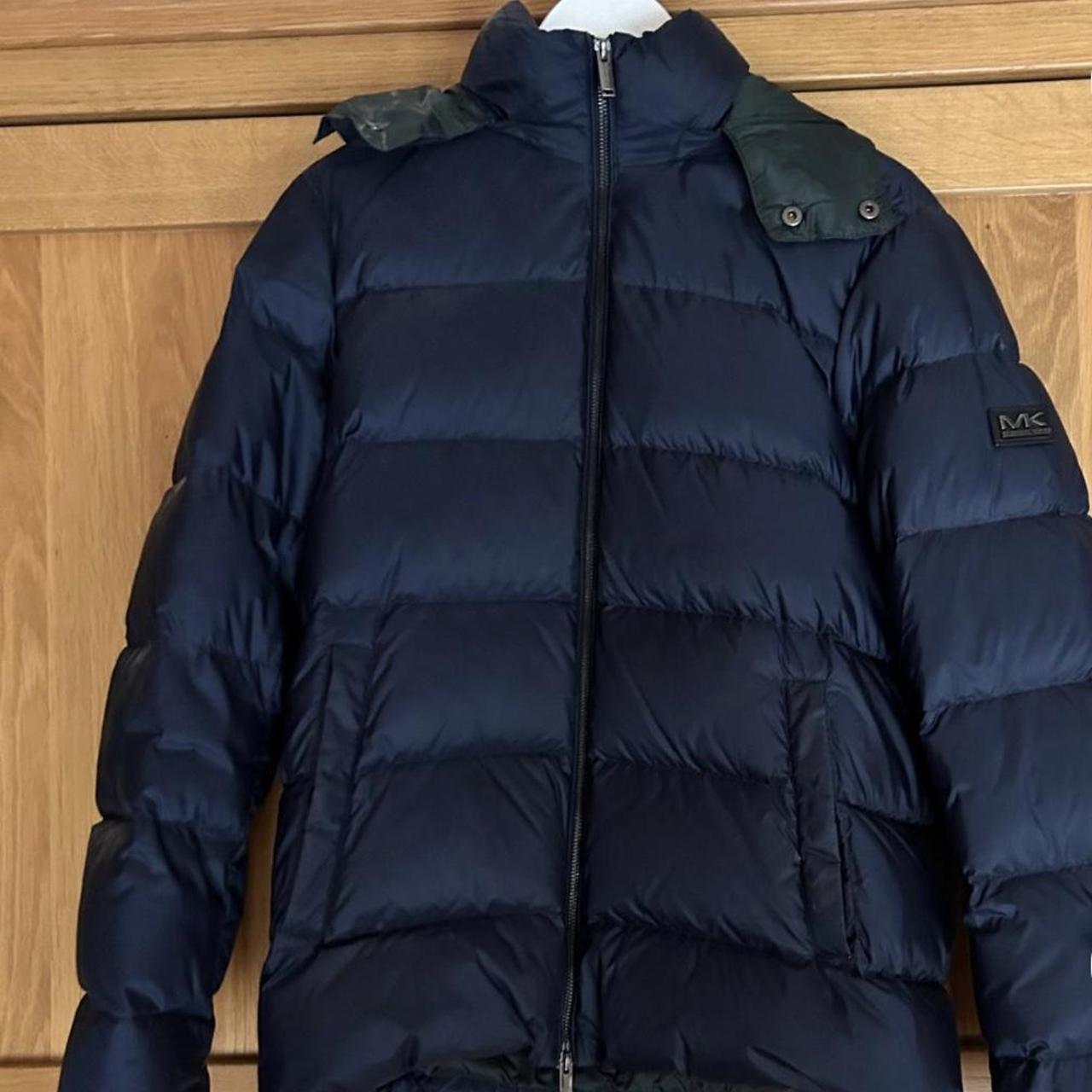 Navy blue michael kors puffer jacket no hood... - Depop