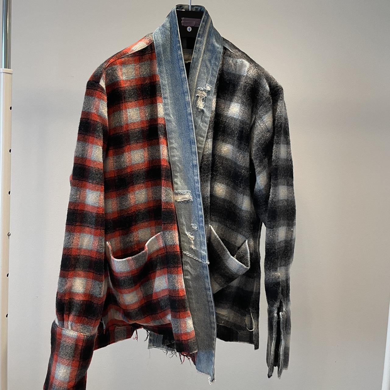 GREG LAUREN グレッグローレン / 美品 KIMONO ロングガウン GREG LAUREN グレッグローレン BLANKET STRIPE LONG KIMONO