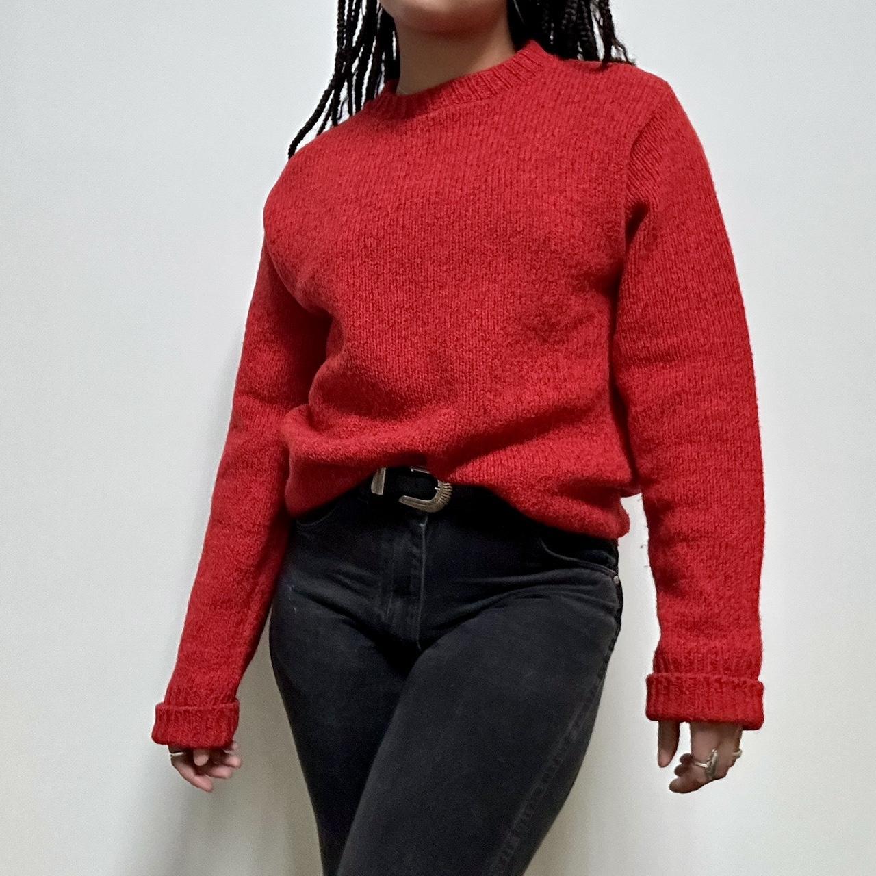Vintage red sweater in beautiful Red Depop