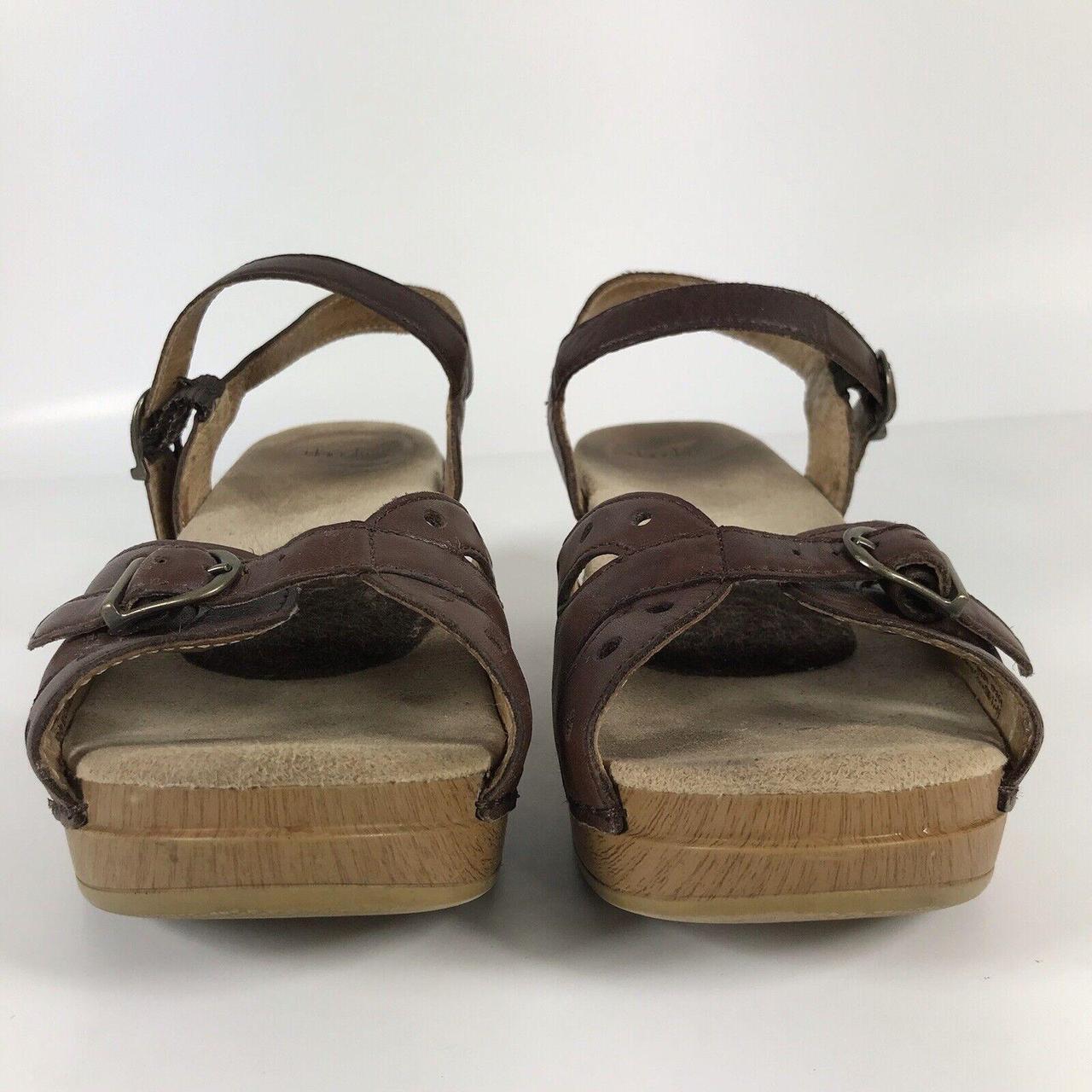 Dansko Sandals Slingback 2 Buckle Womens Brown... - Depop