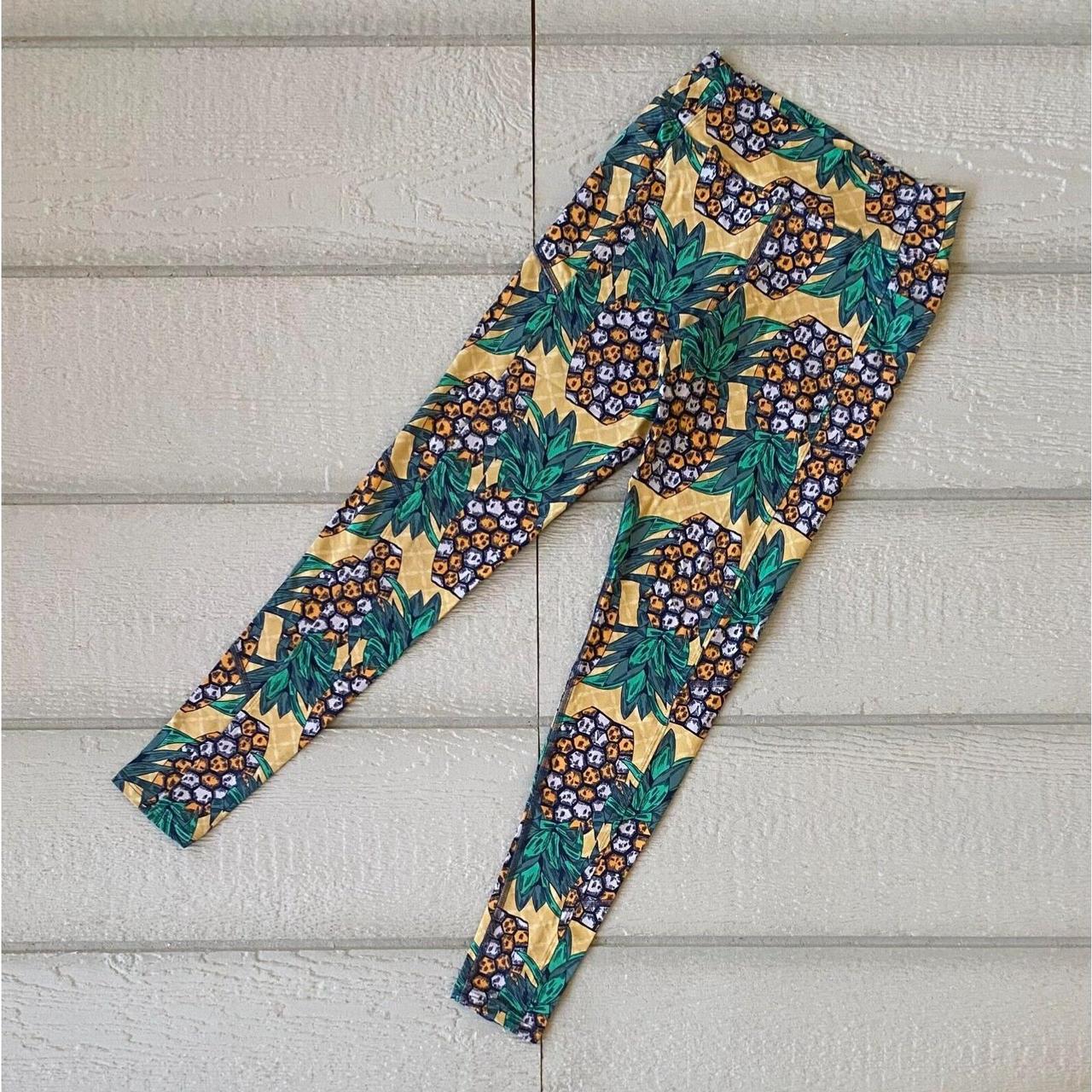 Dona Jo Leggings Pineapple Yellow Green Size 1 The... - Depop