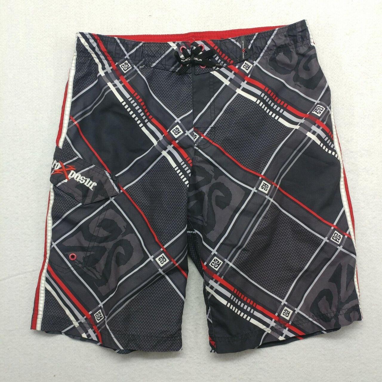 ZeroXposur Board Short Mens Large L Gray Argyle Swim... Depop