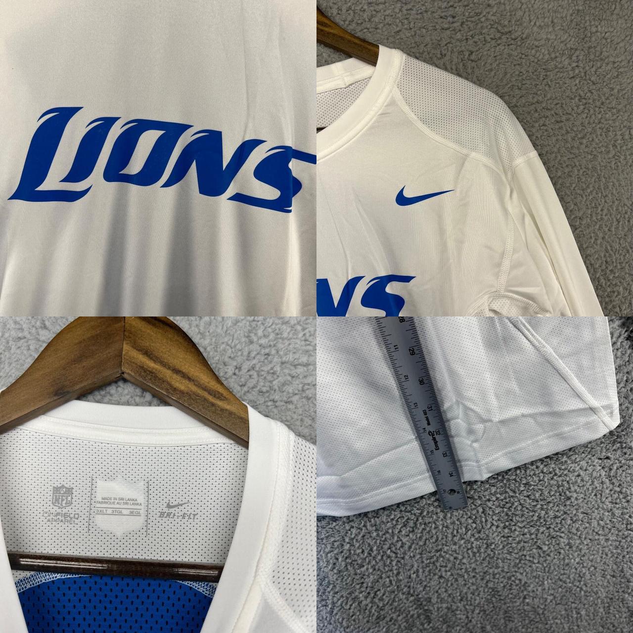 Nike NFL Detroit Lions on field apparel polo White - Depop